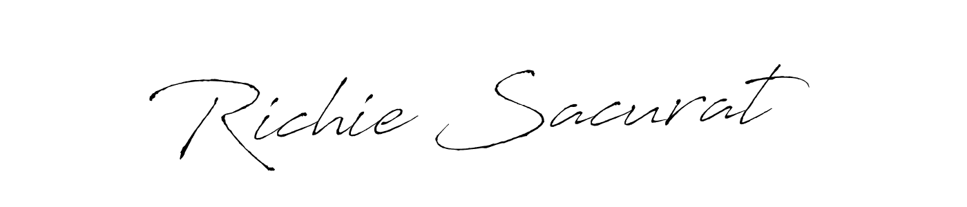 The best way (Antro_Vectra) to make a short signature is to pick only two or three words in your name. The name Richie Sacurat include a total of six letters. For converting this name. Richie Sacurat signature style 6 images and pictures png