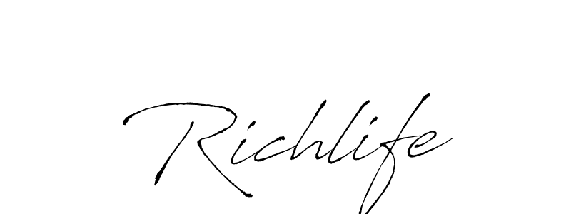 This is the best signature style for the Richlife name. Also you like these signature font (Antro_Vectra). Mix name signature. Richlife signature style 6 images and pictures png