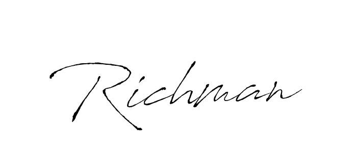 Create a beautiful signature design for name Richman. With this signature (Antro_Vectra) fonts, you can make a handwritten signature for free. Richman signature style 6 images and pictures png