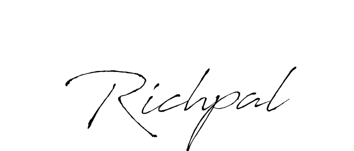 Design your own signature with our free online signature maker. With this signature software, you can create a handwritten (Antro_Vectra) signature for name Richpal. Richpal signature style 6 images and pictures png