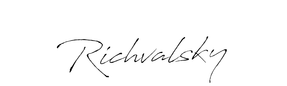 This is the best signature style for the Richvalsky name. Also you like these signature font (Antro_Vectra). Mix name signature. Richvalsky signature style 6 images and pictures png