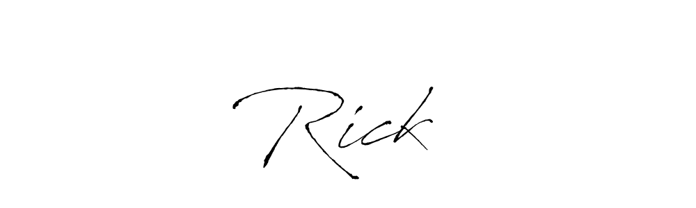 How to make Rick❤️ name signature. Use Antro_Vectra style for creating short signs online. This is the latest handwritten sign. Rick❤️ signature style 6 images and pictures png