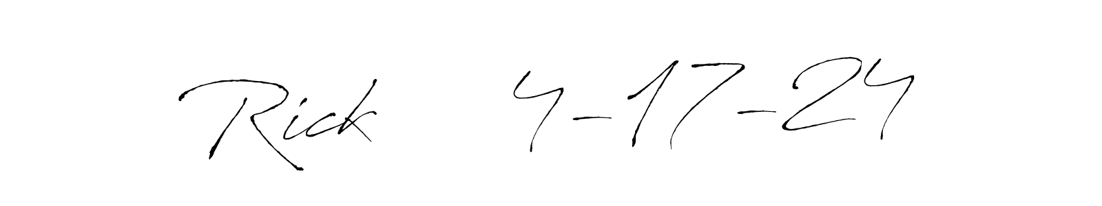 Antro_Vectra is a professional signature style that is perfect for those who want to add a touch of class to their signature. It is also a great choice for those who want to make their signature more unique. Get Rick     4-17-24 name to fancy signature for free. Rick     4-17-24 signature style 6 images and pictures png