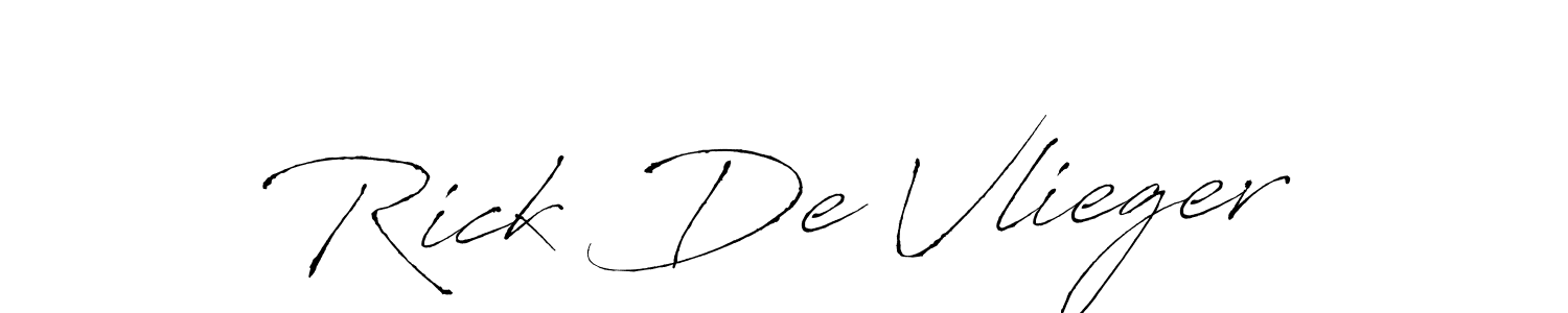 Create a beautiful signature design for name Rick De Vlieger. With this signature (Antro_Vectra) fonts, you can make a handwritten signature for free. Rick De Vlieger signature style 6 images and pictures png