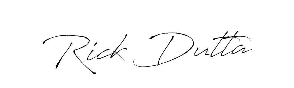 Make a beautiful signature design for name Rick Dutta. With this signature (Antro_Vectra) style, you can create a handwritten signature for free. Rick Dutta signature style 6 images and pictures png