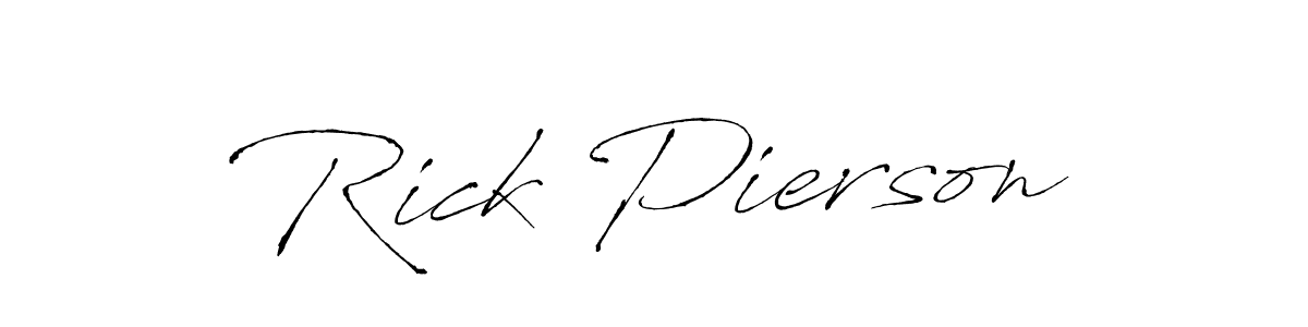 How to make Rick Pierson name signature. Use Antro_Vectra style for creating short signs online. This is the latest handwritten sign. Rick Pierson signature style 6 images and pictures png