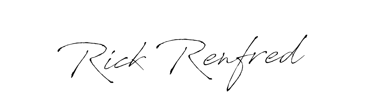 How to make Rick Renfred name signature. Use Antro_Vectra style for creating short signs online. This is the latest handwritten sign. Rick Renfred signature style 6 images and pictures png