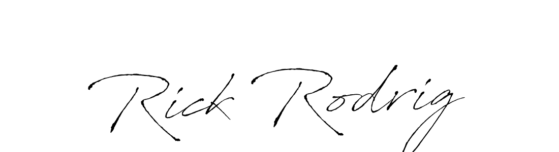 Make a beautiful signature design for name Rick Rodrig. With this signature (Antro_Vectra) style, you can create a handwritten signature for free. Rick Rodrig signature style 6 images and pictures png