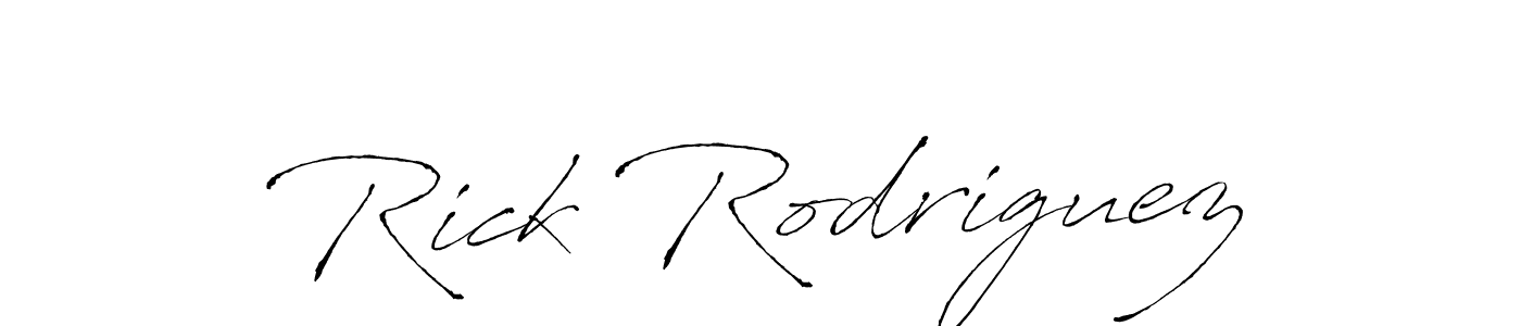 How to make Rick Rodriguez name signature. Use Antro_Vectra style for creating short signs online. This is the latest handwritten sign. Rick Rodriguez signature style 6 images and pictures png
