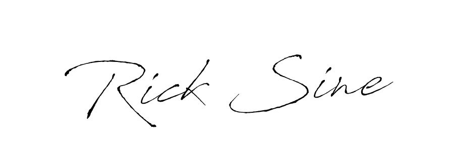 Use a signature maker to create a handwritten signature online. With this signature software, you can design (Antro_Vectra) your own signature for name Rick Sine. Rick Sine signature style 6 images and pictures png