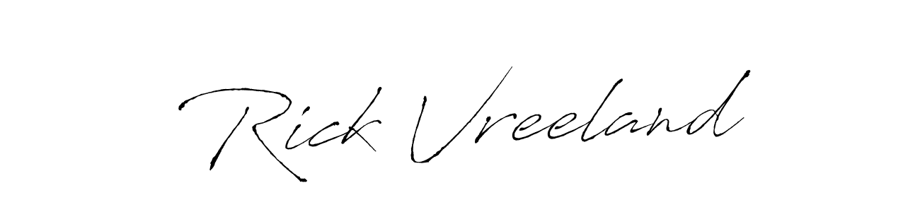 How to make Rick Vreeland signature? Antro_Vectra is a professional autograph style. Create handwritten signature for Rick Vreeland name. Rick Vreeland signature style 6 images and pictures png