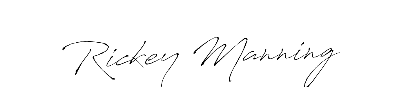 Design your own signature with our free online signature maker. With this signature software, you can create a handwritten (Antro_Vectra) signature for name Rickey Manning. Rickey Manning signature style 6 images and pictures png