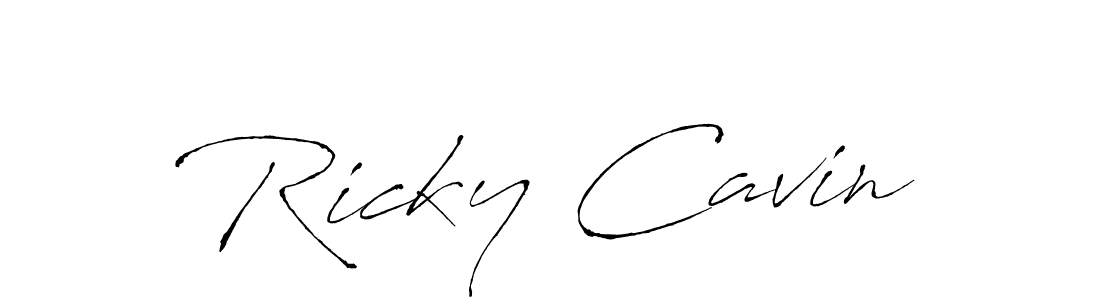 Design your own signature with our free online signature maker. With this signature software, you can create a handwritten (Antro_Vectra) signature for name Ricky Cavin. Ricky Cavin signature style 6 images and pictures png