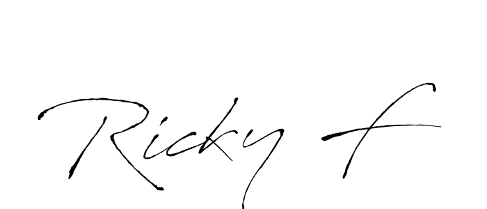 You can use this online signature creator to create a handwritten signature for the name Ricky F. This is the best online autograph maker. Ricky F signature style 6 images and pictures png