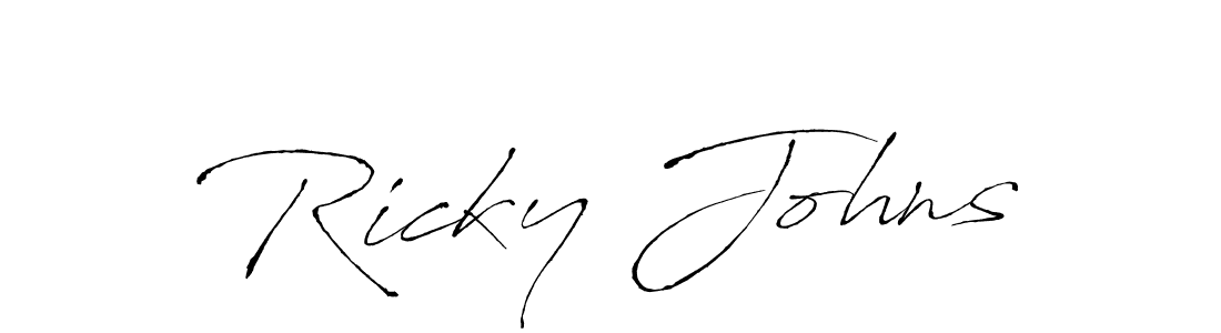 How to make Ricky Johns signature? Antro_Vectra is a professional autograph style. Create handwritten signature for Ricky Johns name. Ricky Johns signature style 6 images and pictures png