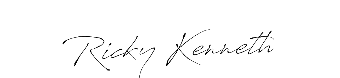 You should practise on your own different ways (Antro_Vectra) to write your name (Ricky Kenneth) in signature. don't let someone else do it for you. Ricky Kenneth signature style 6 images and pictures png