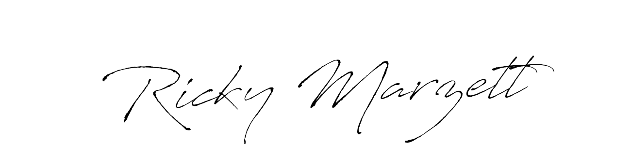 Design your own signature with our free online signature maker. With this signature software, you can create a handwritten (Antro_Vectra) signature for name Ricky Marzett. Ricky Marzett signature style 6 images and pictures png