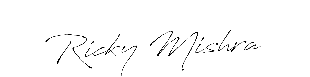 Make a beautiful signature design for name Ricky Mishra. With this signature (Antro_Vectra) style, you can create a handwritten signature for free. Ricky Mishra signature style 6 images and pictures png