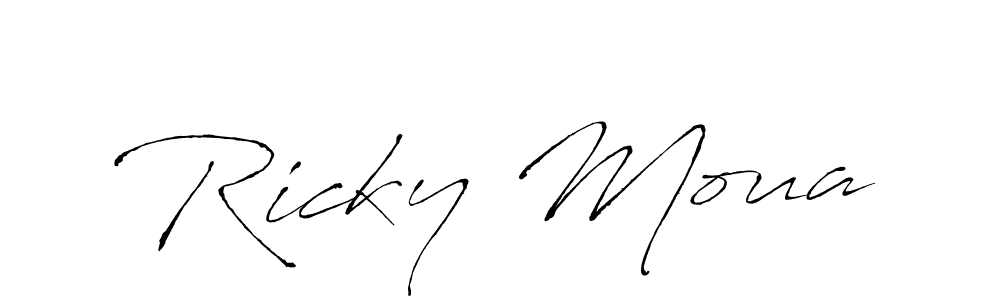 Use a signature maker to create a handwritten signature online. With this signature software, you can design (Antro_Vectra) your own signature for name Ricky Moua. Ricky Moua signature style 6 images and pictures png