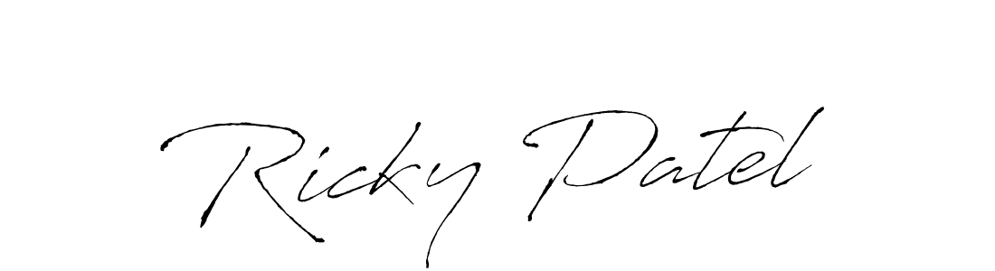 Create a beautiful signature design for name Ricky Patel. With this signature (Antro_Vectra) fonts, you can make a handwritten signature for free. Ricky Patel signature style 6 images and pictures png