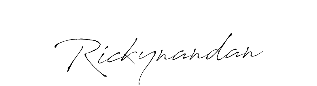 Also we have Rickynandan name is the best signature style. Create professional handwritten signature collection using Antro_Vectra autograph style. Rickynandan signature style 6 images and pictures png