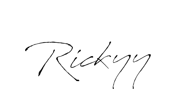 Make a beautiful signature design for name Rickyy. With this signature (Antro_Vectra) style, you can create a handwritten signature for free. Rickyy signature style 6 images and pictures png