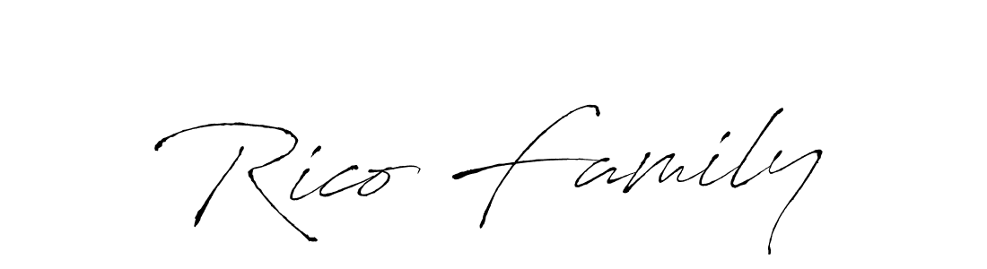Antro_Vectra is a professional signature style that is perfect for those who want to add a touch of class to their signature. It is also a great choice for those who want to make their signature more unique. Get Rico Family name to fancy signature for free. Rico Family signature style 6 images and pictures png