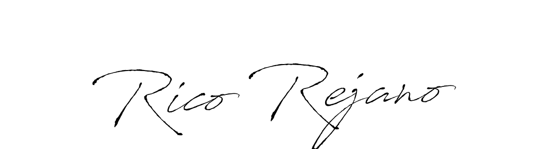 You should practise on your own different ways (Antro_Vectra) to write your name (Rico Rejano) in signature. don't let someone else do it for you. Rico Rejano signature style 6 images and pictures png