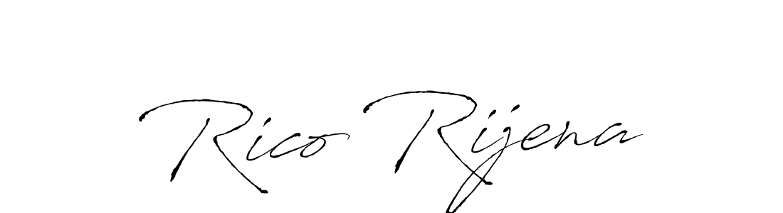 Antro_Vectra is a professional signature style that is perfect for those who want to add a touch of class to their signature. It is also a great choice for those who want to make their signature more unique. Get Rico Rijena name to fancy signature for free. Rico Rijena signature style 6 images and pictures png