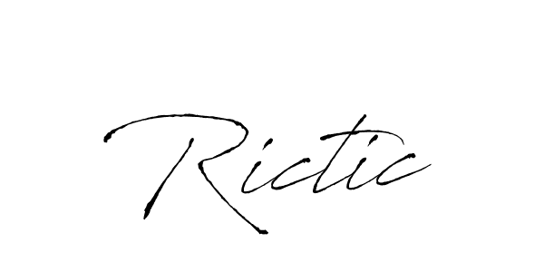 Create a beautiful signature design for name Rictic. With this signature (Antro_Vectra) fonts, you can make a handwritten signature for free. Rictic signature style 6 images and pictures png