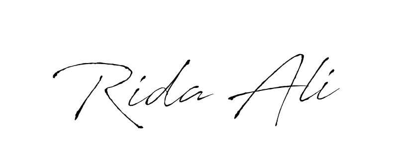 Design your own signature with our free online signature maker. With this signature software, you can create a handwritten (Antro_Vectra) signature for name Rida Ali. Rida Ali signature style 6 images and pictures png