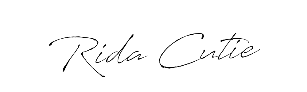 Create a beautiful signature design for name Rida Cutie. With this signature (Antro_Vectra) fonts, you can make a handwritten signature for free. Rida Cutie signature style 6 images and pictures png