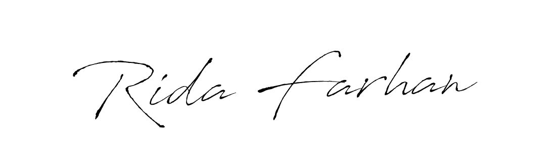 Similarly Antro_Vectra is the best handwritten signature design. Signature creator online .You can use it as an online autograph creator for name Rida Farhan. Rida Farhan signature style 6 images and pictures png