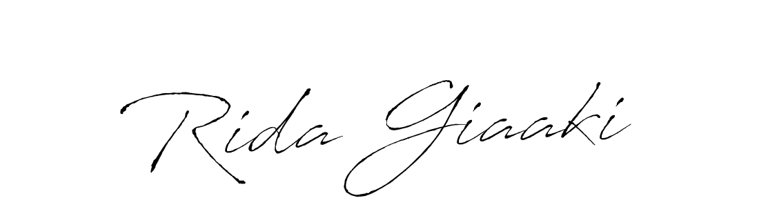 How to make Rida Giaaki name signature. Use Antro_Vectra style for creating short signs online. This is the latest handwritten sign. Rida Giaaki signature style 6 images and pictures png