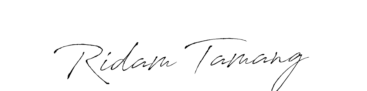 How to make Ridam Tamang signature? Antro_Vectra is a professional autograph style. Create handwritten signature for Ridam Tamang name. Ridam Tamang signature style 6 images and pictures png
