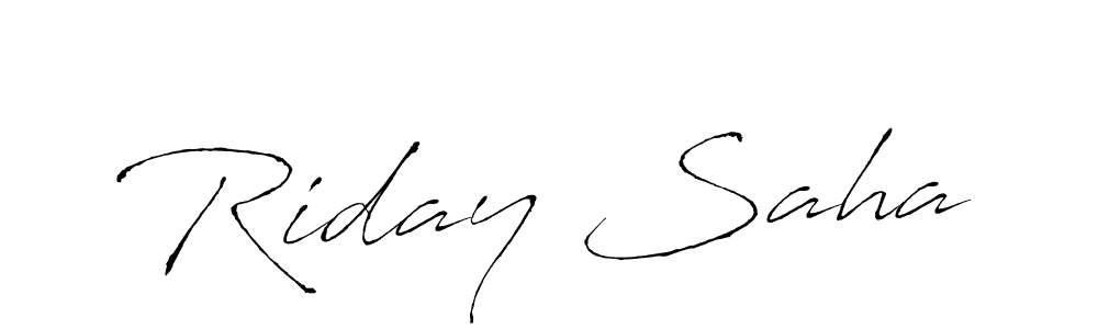 Design your own signature with our free online signature maker. With this signature software, you can create a handwritten (Antro_Vectra) signature for name Riday Saha. Riday Saha signature style 6 images and pictures png