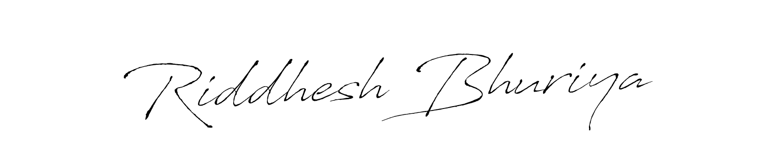 Design your own signature with our free online signature maker. With this signature software, you can create a handwritten (Antro_Vectra) signature for name Riddhesh Bhuriya. Riddhesh Bhuriya signature style 6 images and pictures png