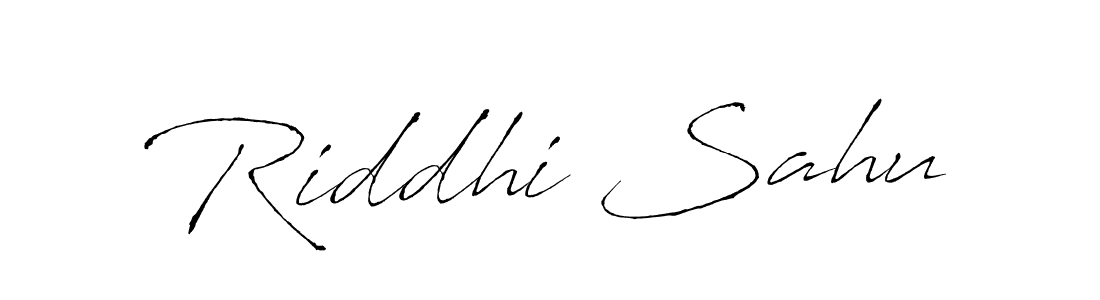 Design your own signature with our free online signature maker. With this signature software, you can create a handwritten (Antro_Vectra) signature for name Riddhi Sahu. Riddhi Sahu signature style 6 images and pictures png