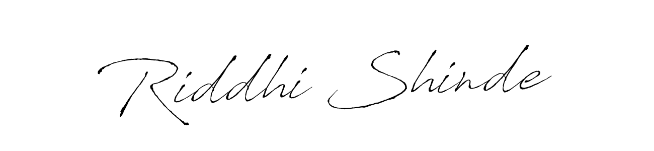 How to make Riddhi Shinde name signature. Use Antro_Vectra style for creating short signs online. This is the latest handwritten sign. Riddhi Shinde signature style 6 images and pictures png