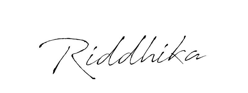 Make a beautiful signature design for name Riddhika. With this signature (Antro_Vectra) style, you can create a handwritten signature for free. Riddhika signature style 6 images and pictures png