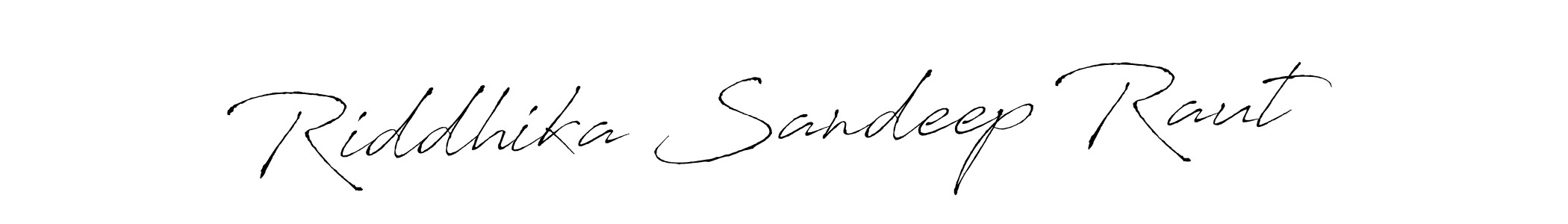 Create a beautiful signature design for name Riddhika Sandeep Raut. With this signature (Antro_Vectra) fonts, you can make a handwritten signature for free. Riddhika Sandeep Raut signature style 6 images and pictures png