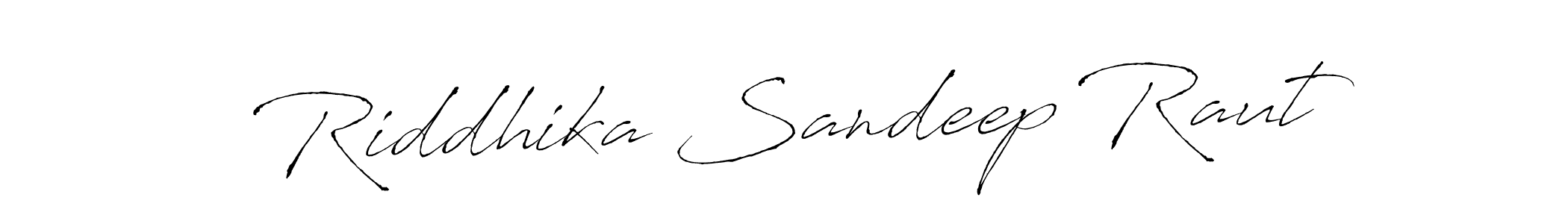 How to make Riddhika Sandeep Raut signature? Antro_Vectra is a professional autograph style. Create handwritten signature for Riddhika Sandeep Raut name. Riddhika Sandeep Raut signature style 6 images and pictures png