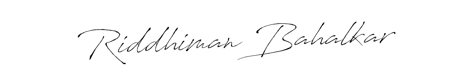 Design your own signature with our free online signature maker. With this signature software, you can create a handwritten (Antro_Vectra) signature for name Riddhiman Bahalkar. Riddhiman Bahalkar signature style 6 images and pictures png