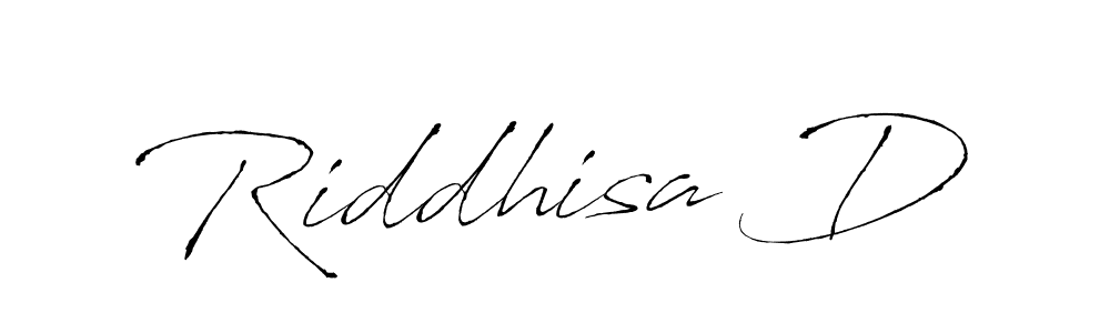 Design your own signature with our free online signature maker. With this signature software, you can create a handwritten (Antro_Vectra) signature for name Riddhisa D. Riddhisa D signature style 6 images and pictures png