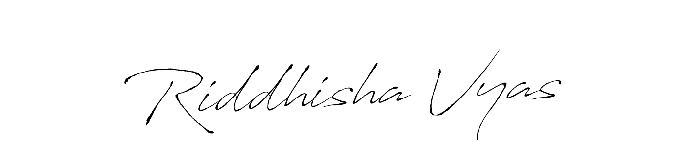 Design your own signature with our free online signature maker. With this signature software, you can create a handwritten (Antro_Vectra) signature for name Riddhisha Vyas. Riddhisha Vyas signature style 6 images and pictures png