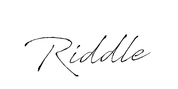 Make a beautiful signature design for name Riddle. With this signature (Antro_Vectra) style, you can create a handwritten signature for free. Riddle signature style 6 images and pictures png