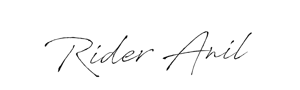 How to make Rider Anil signature? Antro_Vectra is a professional autograph style. Create handwritten signature for Rider Anil name. Rider Anil signature style 6 images and pictures png