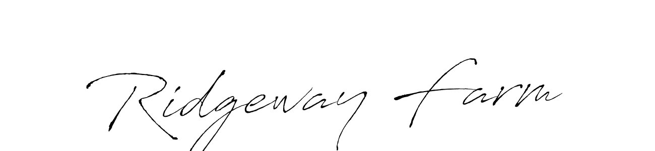 Design your own signature with our free online signature maker. With this signature software, you can create a handwritten (Antro_Vectra) signature for name Ridgeway Farm. Ridgeway Farm signature style 6 images and pictures png