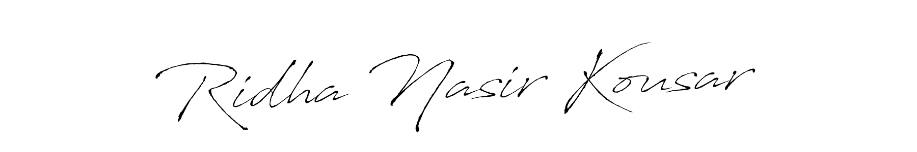 Ridha Nasir Kousar stylish signature style. Best Handwritten Sign (Antro_Vectra) for my name. Handwritten Signature Collection Ideas for my name Ridha Nasir Kousar. Ridha Nasir Kousar signature style 6 images and pictures png