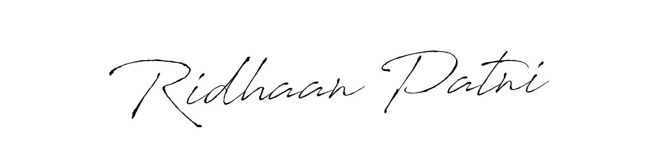 Also we have Ridhaan Patni name is the best signature style. Create professional handwritten signature collection using Antro_Vectra autograph style. Ridhaan Patni signature style 6 images and pictures png